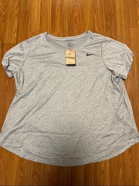 Nike Light Gray Heather Short Sleeve Performance Tee
